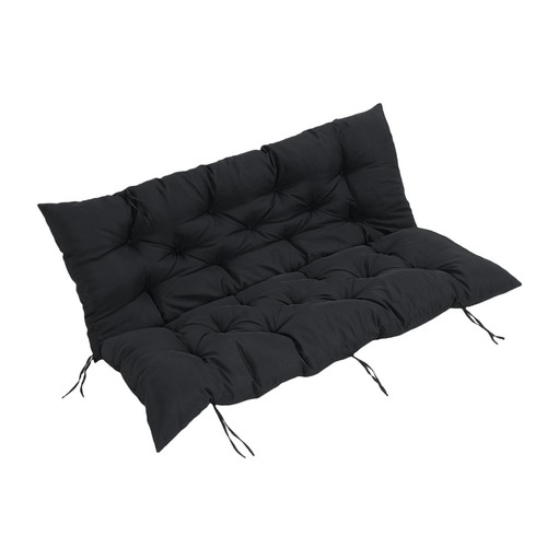Black outdoor swing cushion - swing,