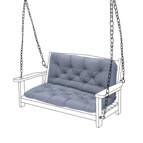 Grey outdoor seater swing - outdoor,